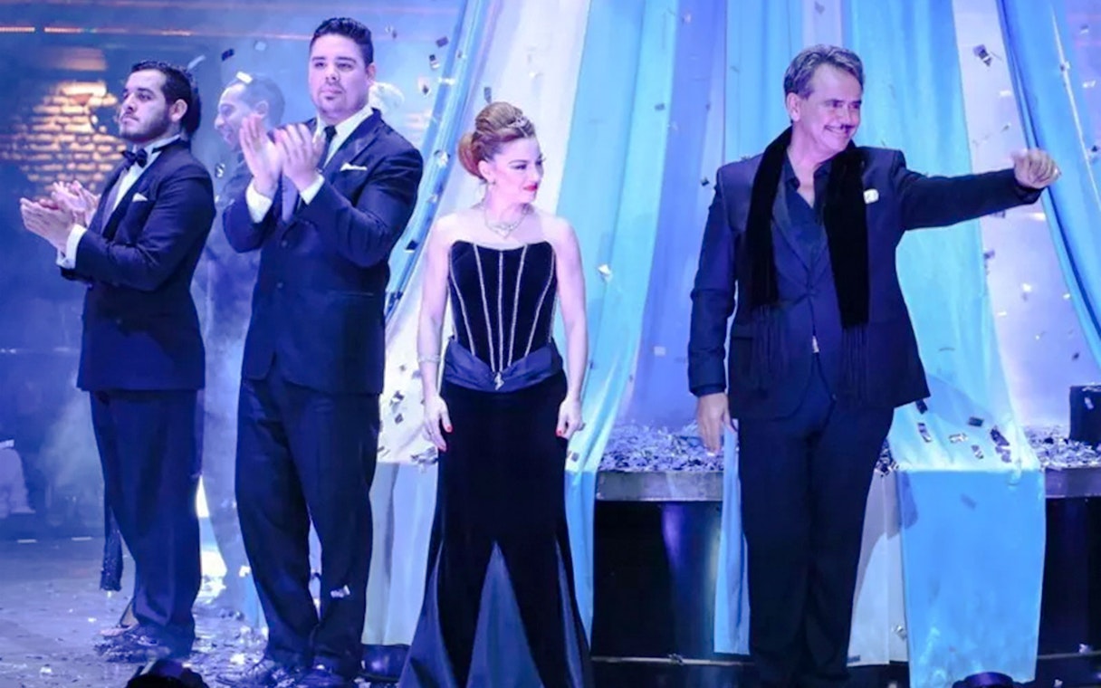 Performers taking a bow at Señor Tango Show in Buenos Aires.