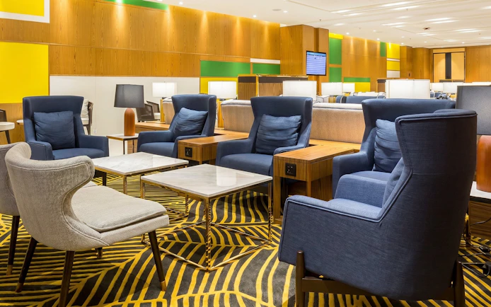 Seating area in Plaza Premium Lounge, Rio de Janeiro Airport, T2 Domestic Departures.