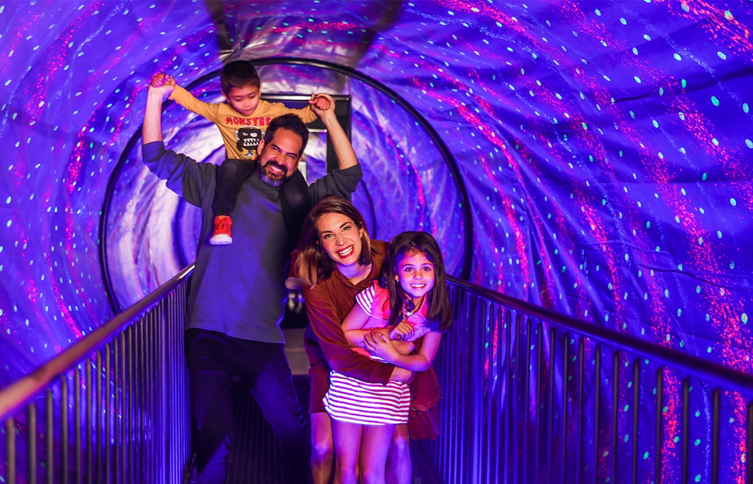 Madrid Museum of Illusions exhibit with optical illusion displays and interactive installations.