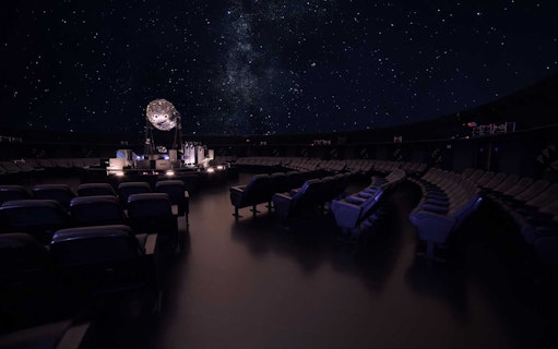 Planetarium dome with starry sky projection, Lisbon.