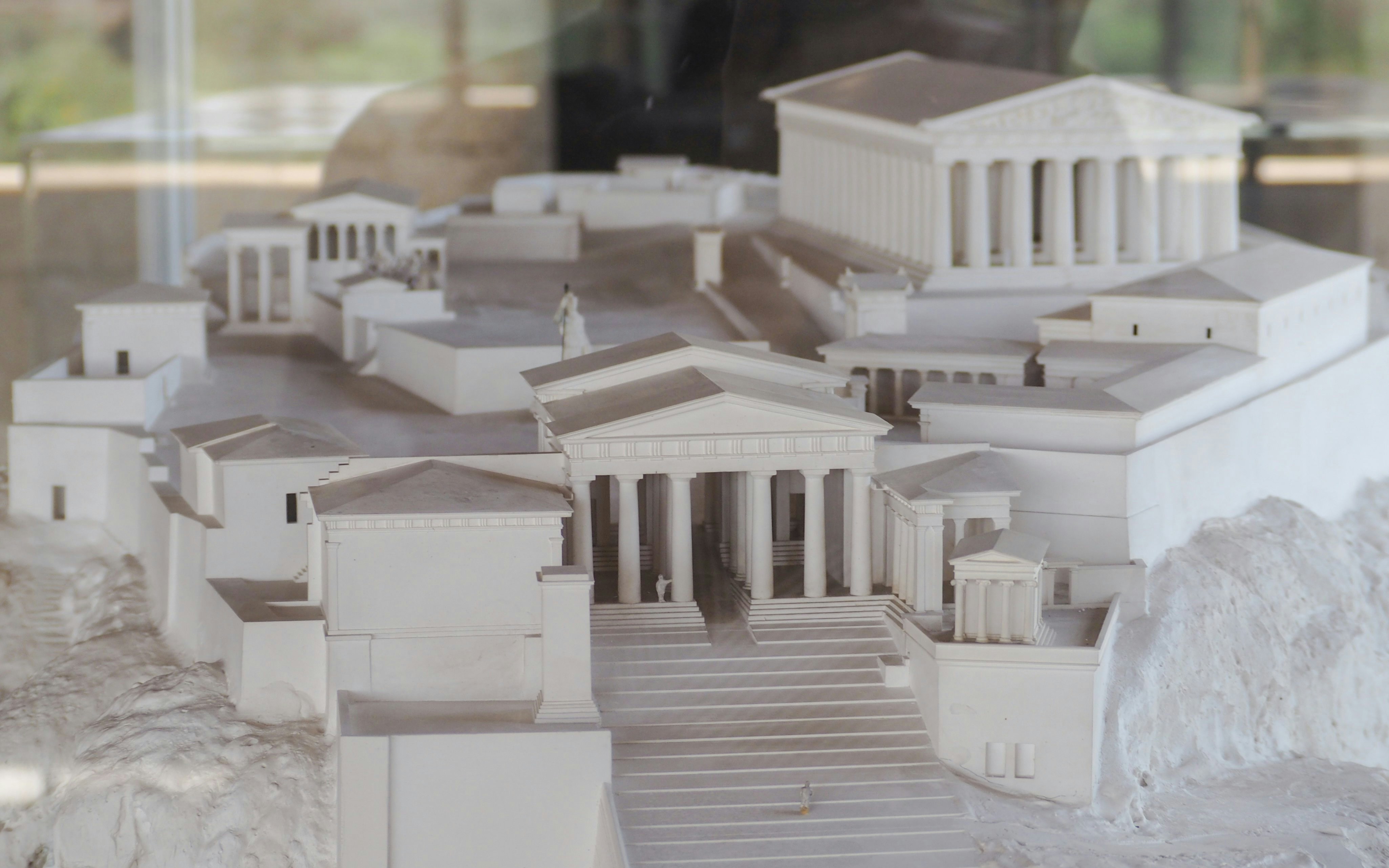 Model of the Acropolis displayed in the Stoa of Attalos, Athens.