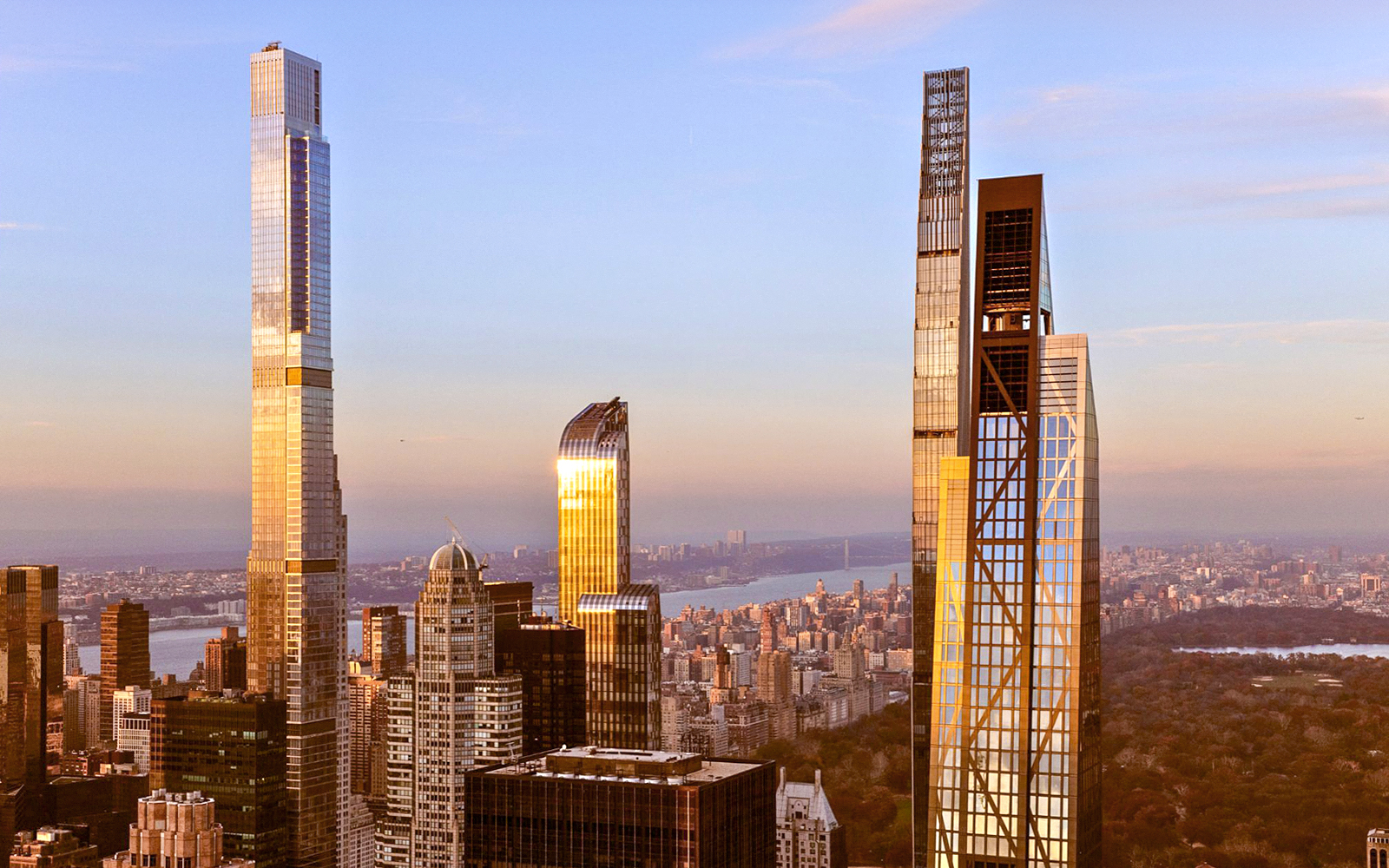 New York City skyline view from Top of the Rock and Edge Observation Decks.