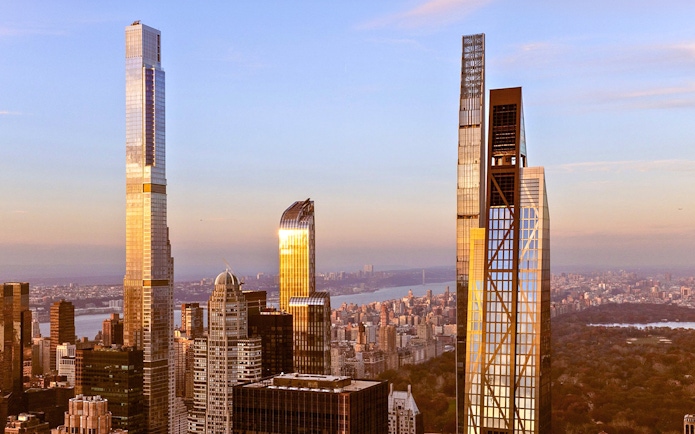 New York City skyline view from Top of the Rock and Edge Observation Decks.