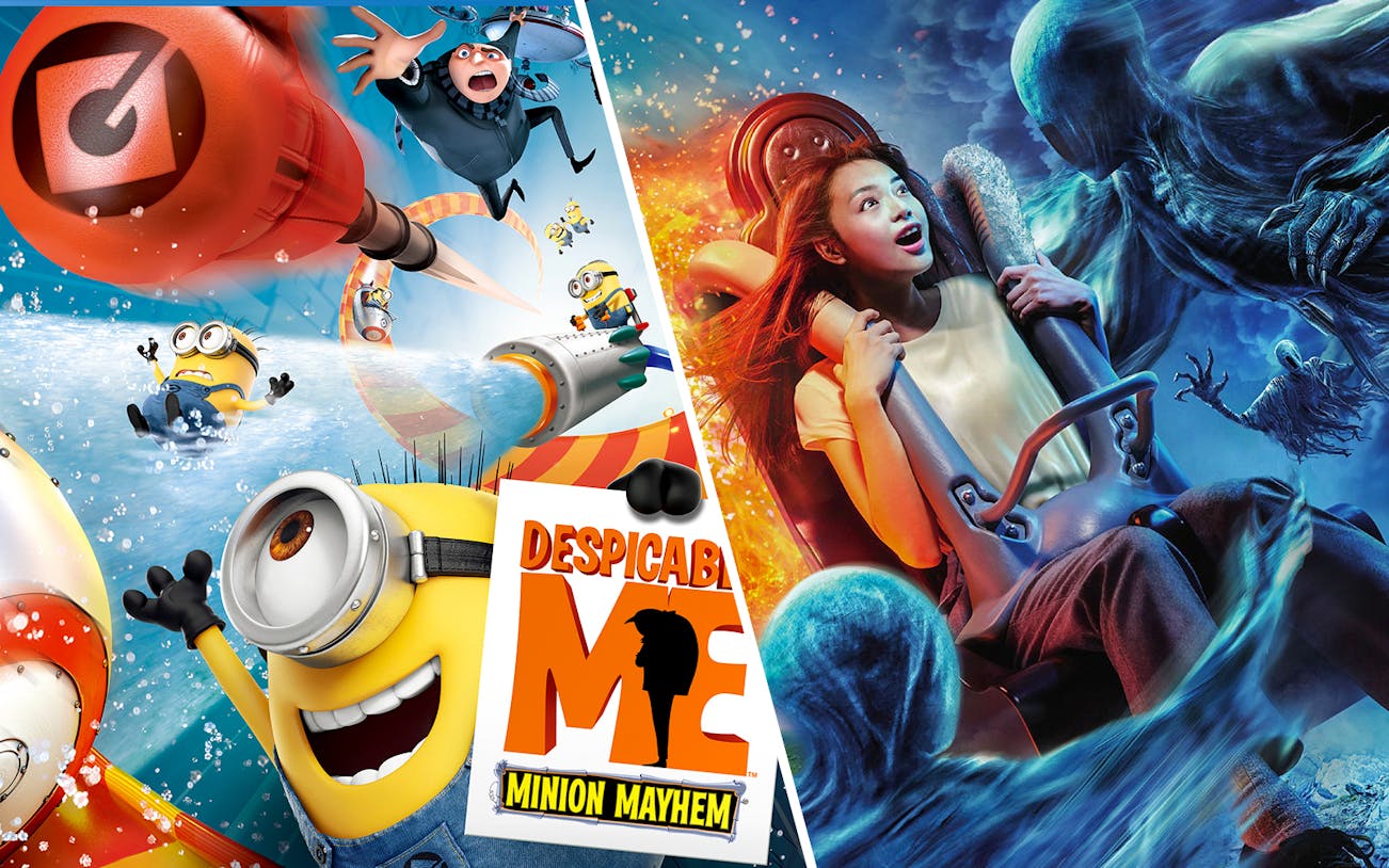 Universal Studios Japan ride featuring Minions and Despicable Me: Minion Mayhem experience.