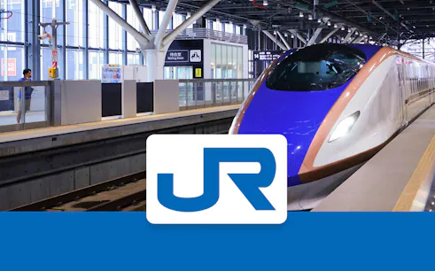 JR East Hokuriku Shinkansen Hakutaka bullet train at station platform in Japan.