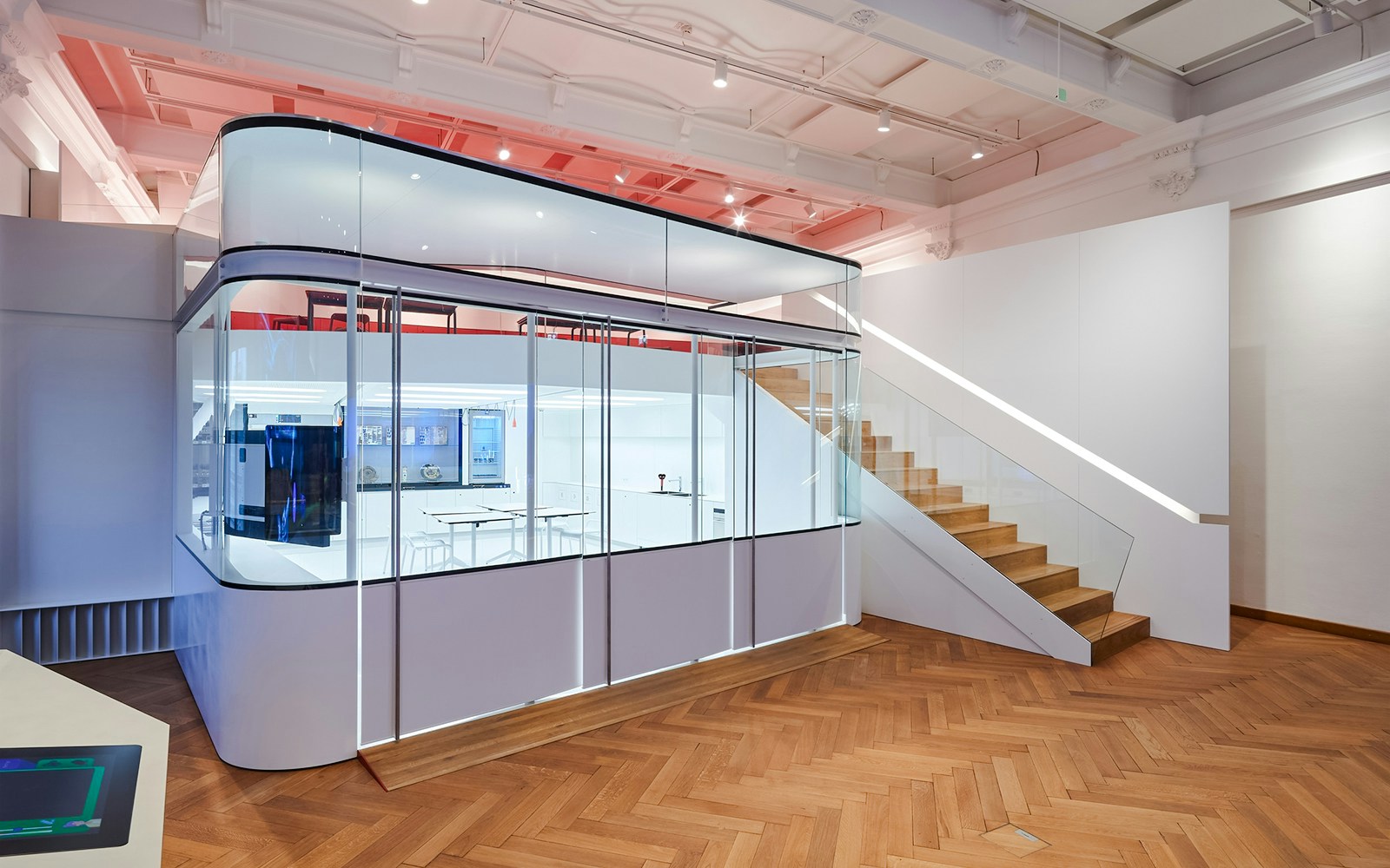 Modern exhibit space on Deck 50 at the Natural History Museum, Vienna.