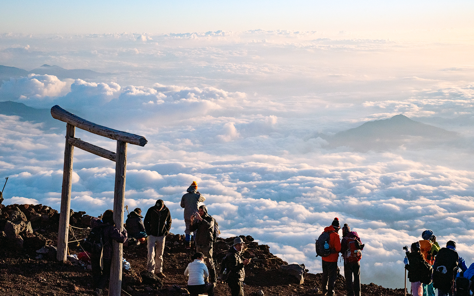 View from a climbing point, Mt. Fuji