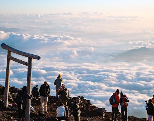 View from a climbing point, Mt. Fuji