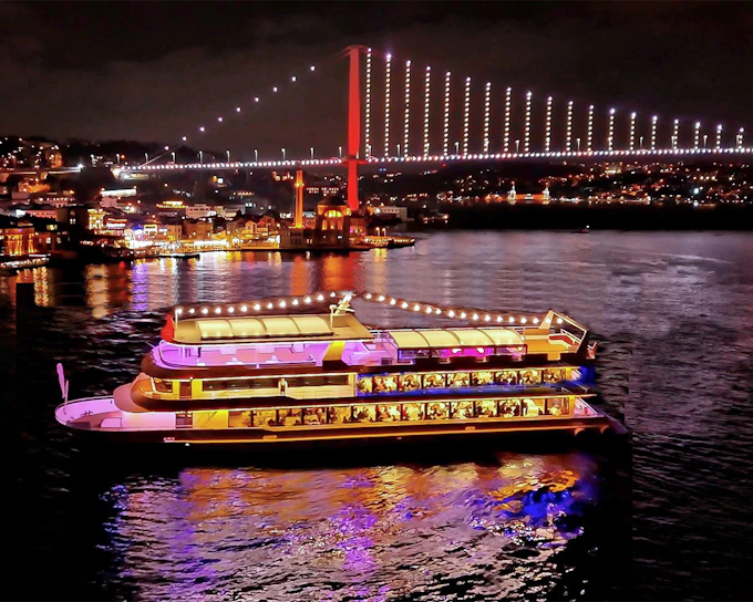 Bosphorus Dinner Cruise with Turkish Show & Private Table