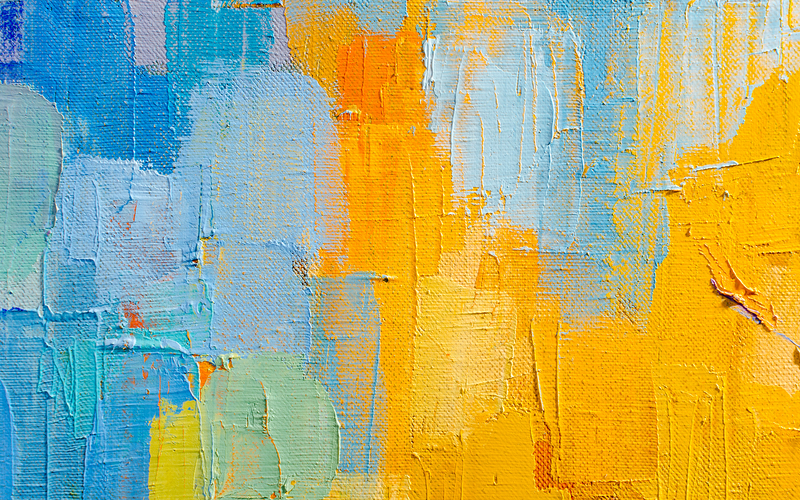 Blue, Yellow oil colours on canvas
