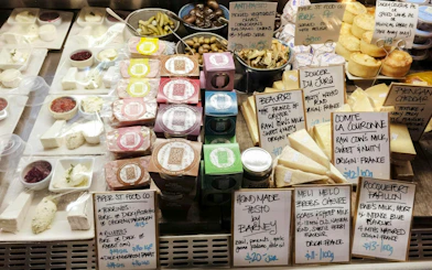 Cheese and charcuterie selection at Yarra Valley winery tour, featuring local and French varieties.