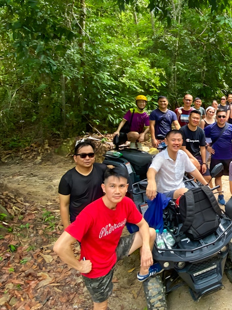 Group enjoying ATV ride at Mountain Manchinchang, Langkawi.