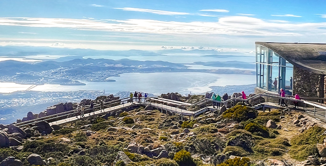 The lookout on Mt. Wellington
