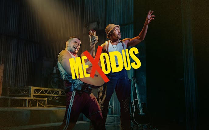Performers on stage during Mexodus the Musical in New York.