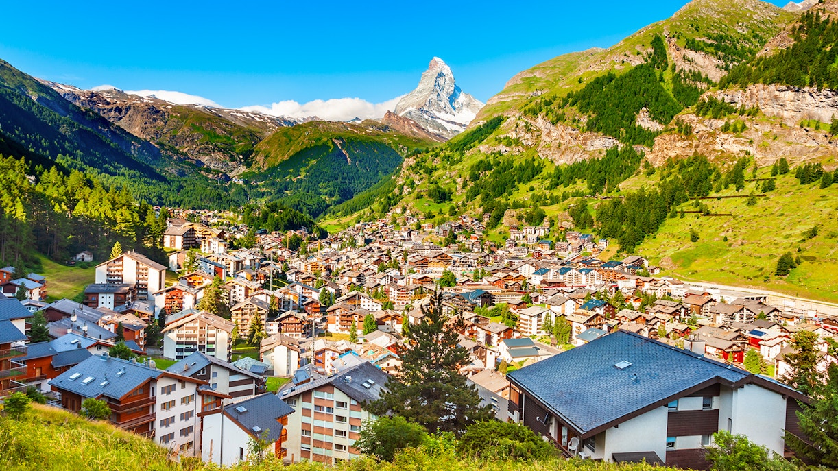 Traditional houses in Zermatt, Switzerland