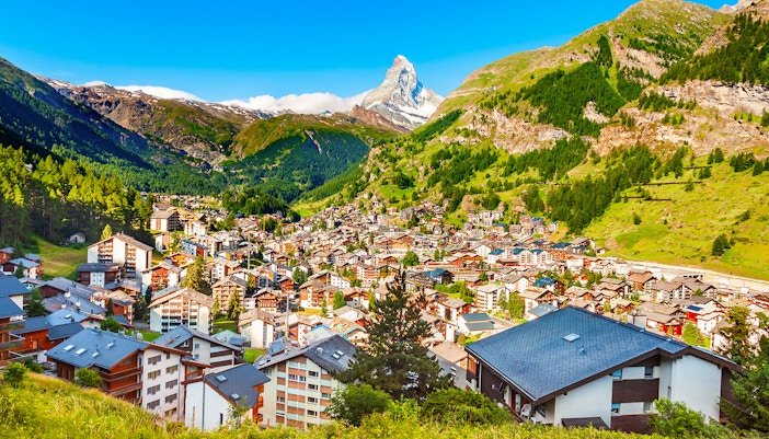 Traditional houses in Zermatt, Switzerland