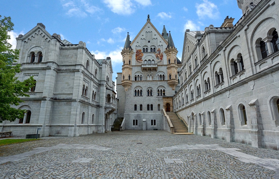 Neuschwanstein Castle’s grand entrance