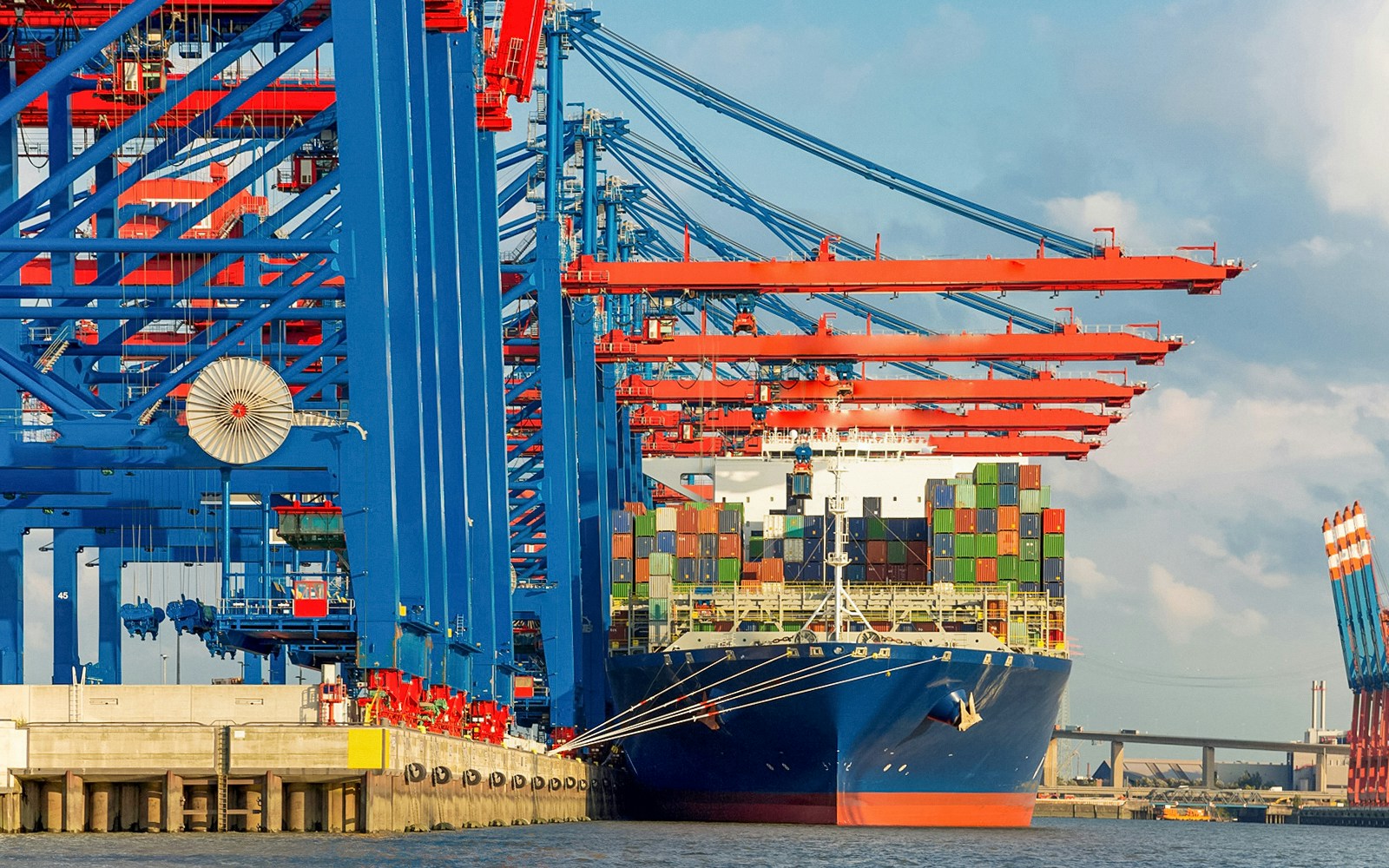 Hamburg Harbor Boat in Germany