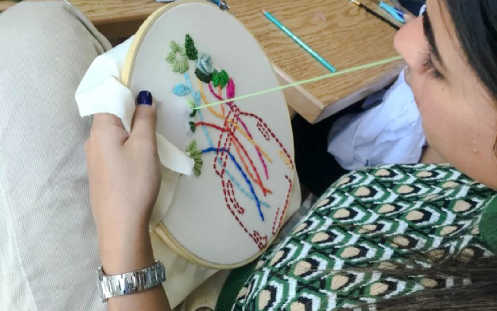 Essaouira Embroidery Workshop on Decorative Pieces (Product 54805)
