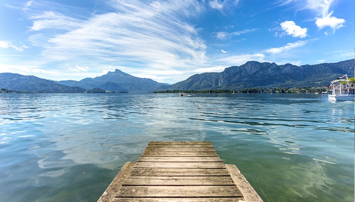 Sail Mondsee's Wedding Waters on your Sound of Music Salzburg tour