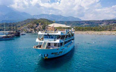 Mega Star Antalya-Kemer Boat Cruise with Lunch and DJ