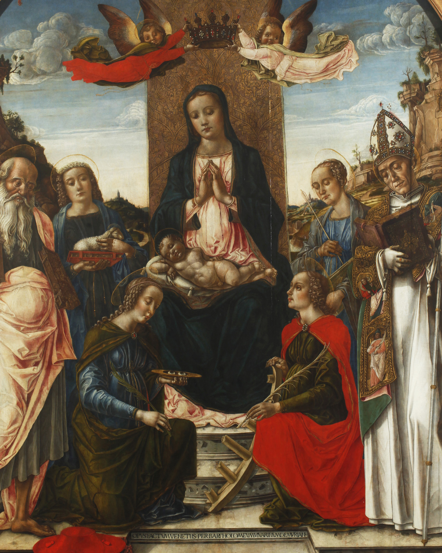 enthroned Madonna and child