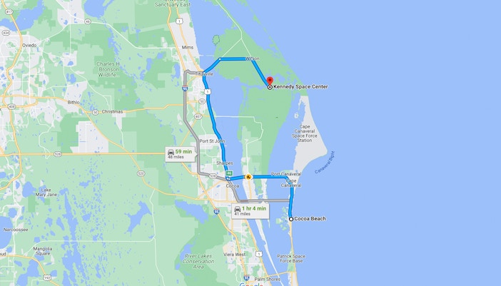 Orlando to Kennedy Space Center