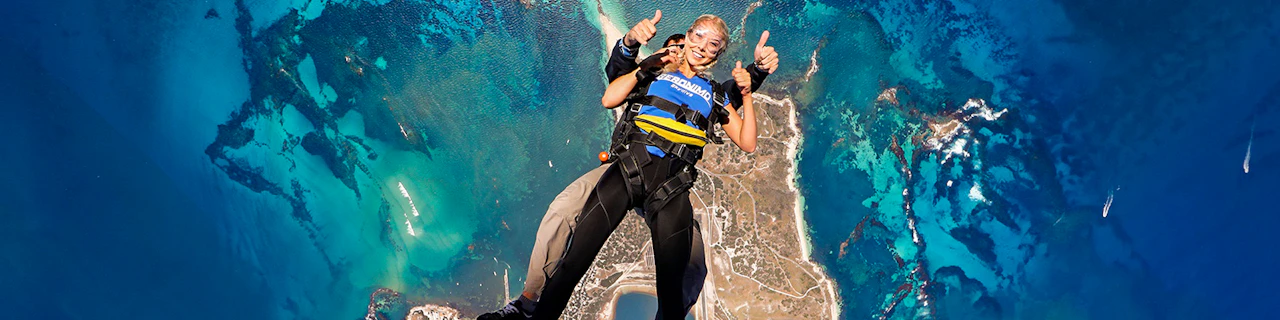 Tandem-Fallschirmsprung auf Rottnest Island