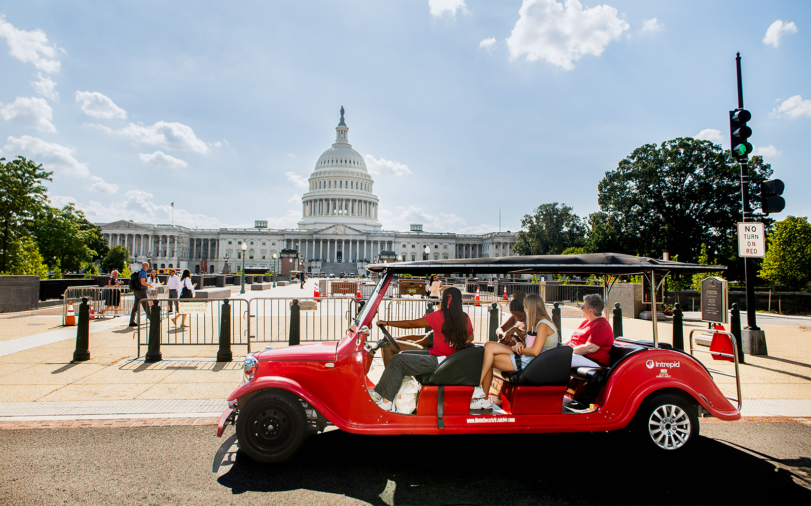 Electric cart tour in front of the U.S. Capitol, Washington DC.