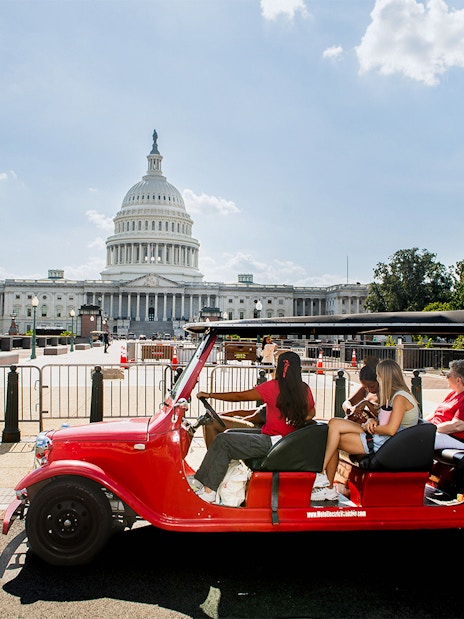 Electric cart tour in front of the U.S. Capitol, Washington DC.