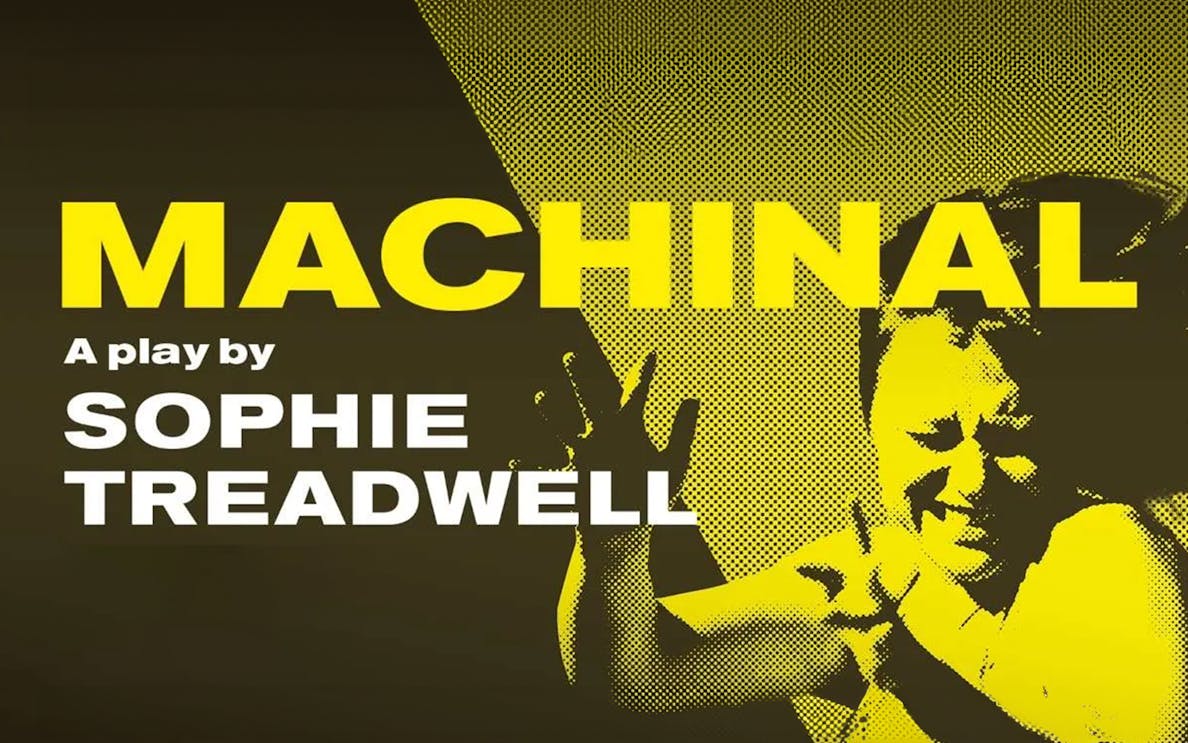 Machinal play by Sophie Treadwell, stylized yellow and black graphic