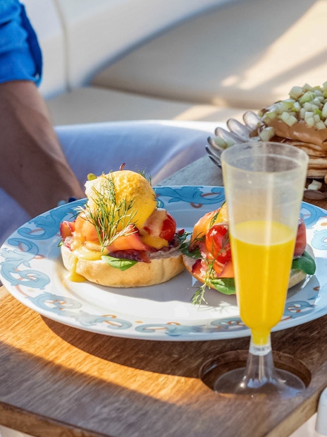Brunch on deck during Magic Sailing Experience with Local Captain.