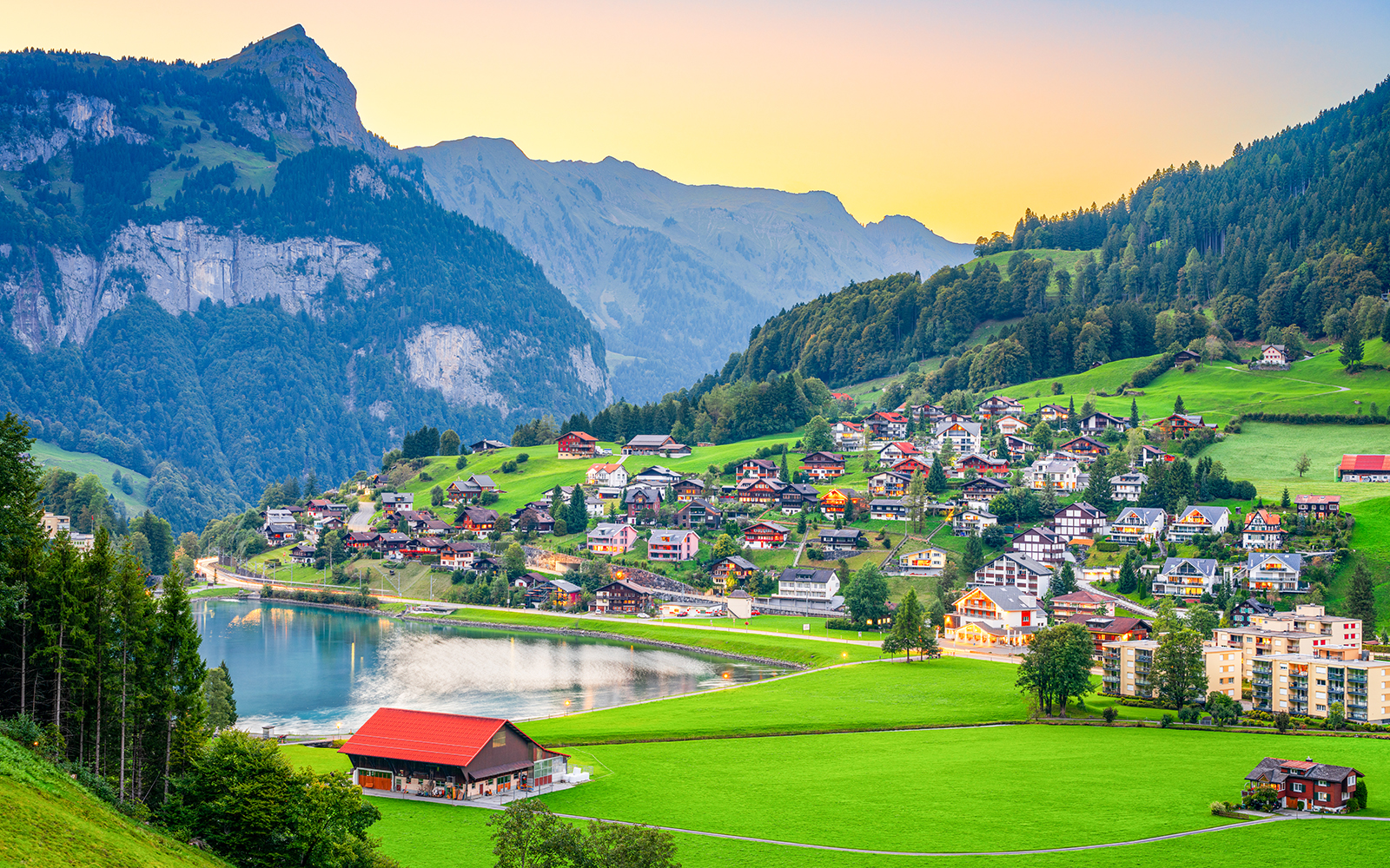 engelberg in evening