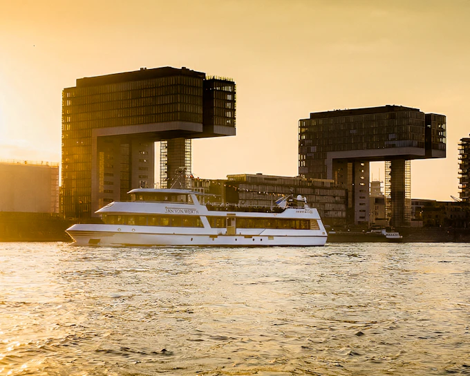 Cologne City Rhine River Evening Cruise with Lounge Music & DJ