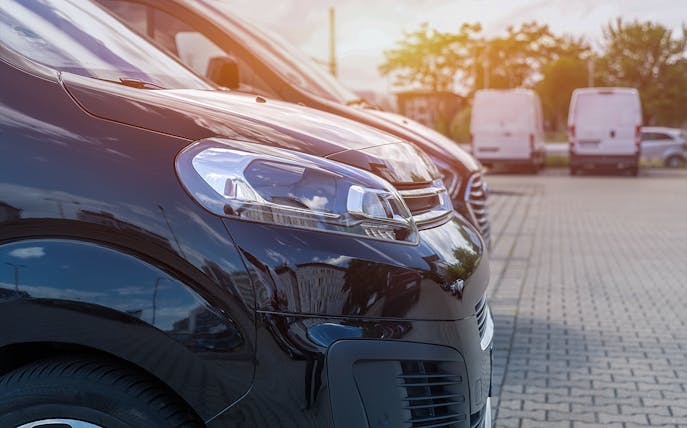 Transfer cars parked at Subang Airport lot.