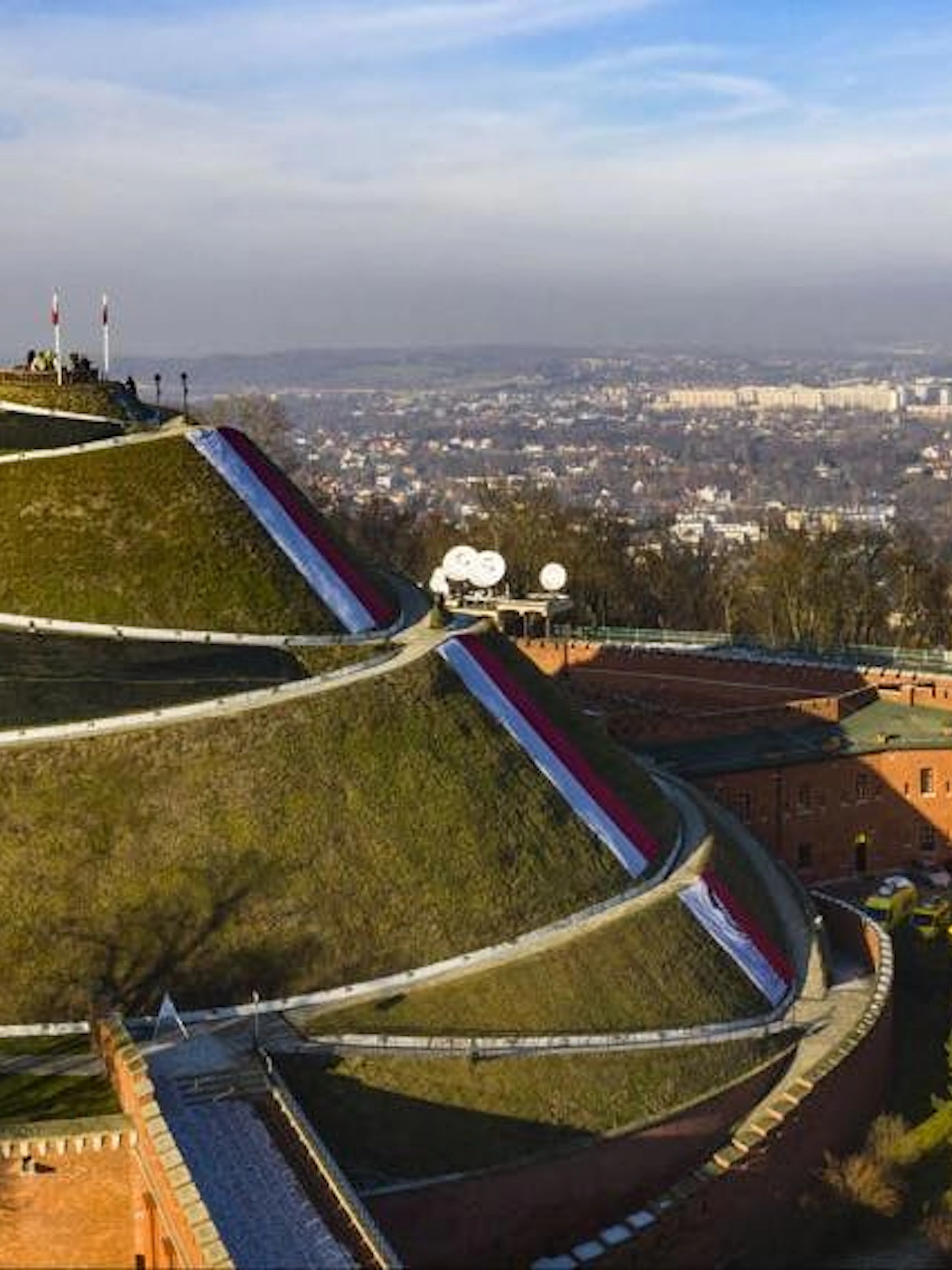 Krakow's Kościuszko Mound with panoramic city view, part of Krakow Museum Pass tour.