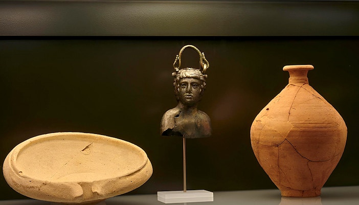 Roman artifacts inside Carnavalet Museum