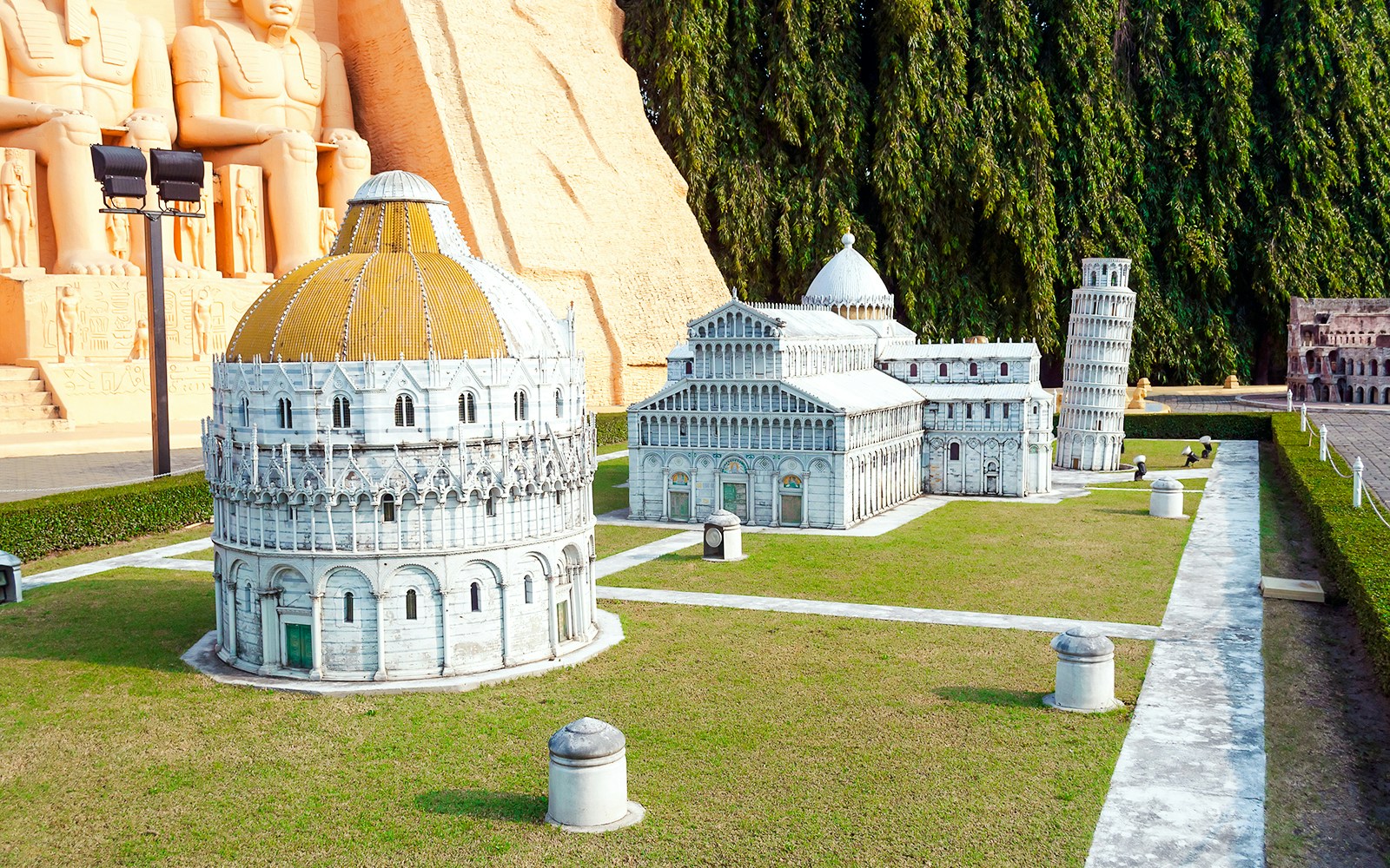 Miniature replicas of global landmarks at Mini Siam, Pattaya, Thailand.