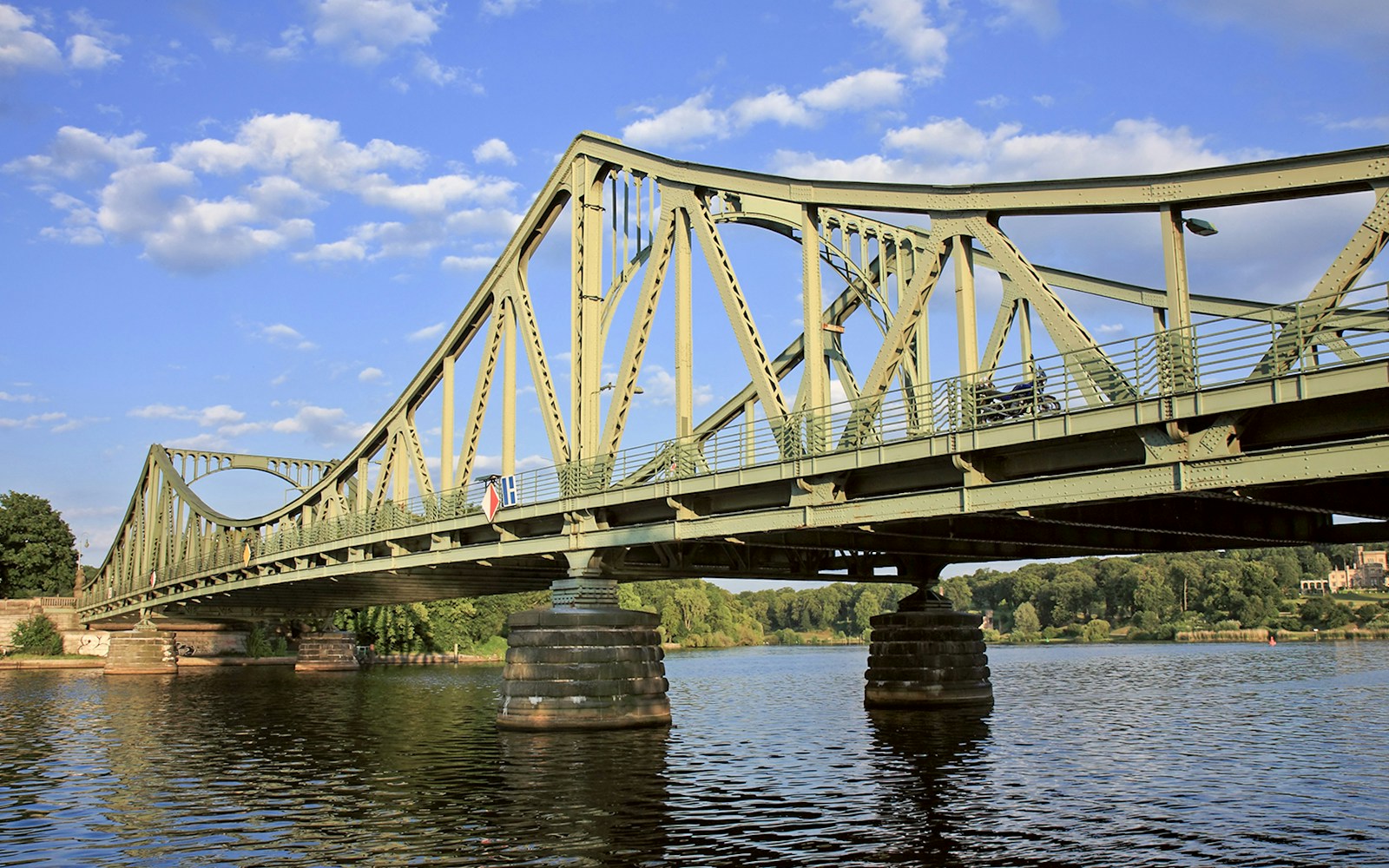 Glienicke Bridge over Havel River on Seven Lakes Tour from Berlin's Wannsee.