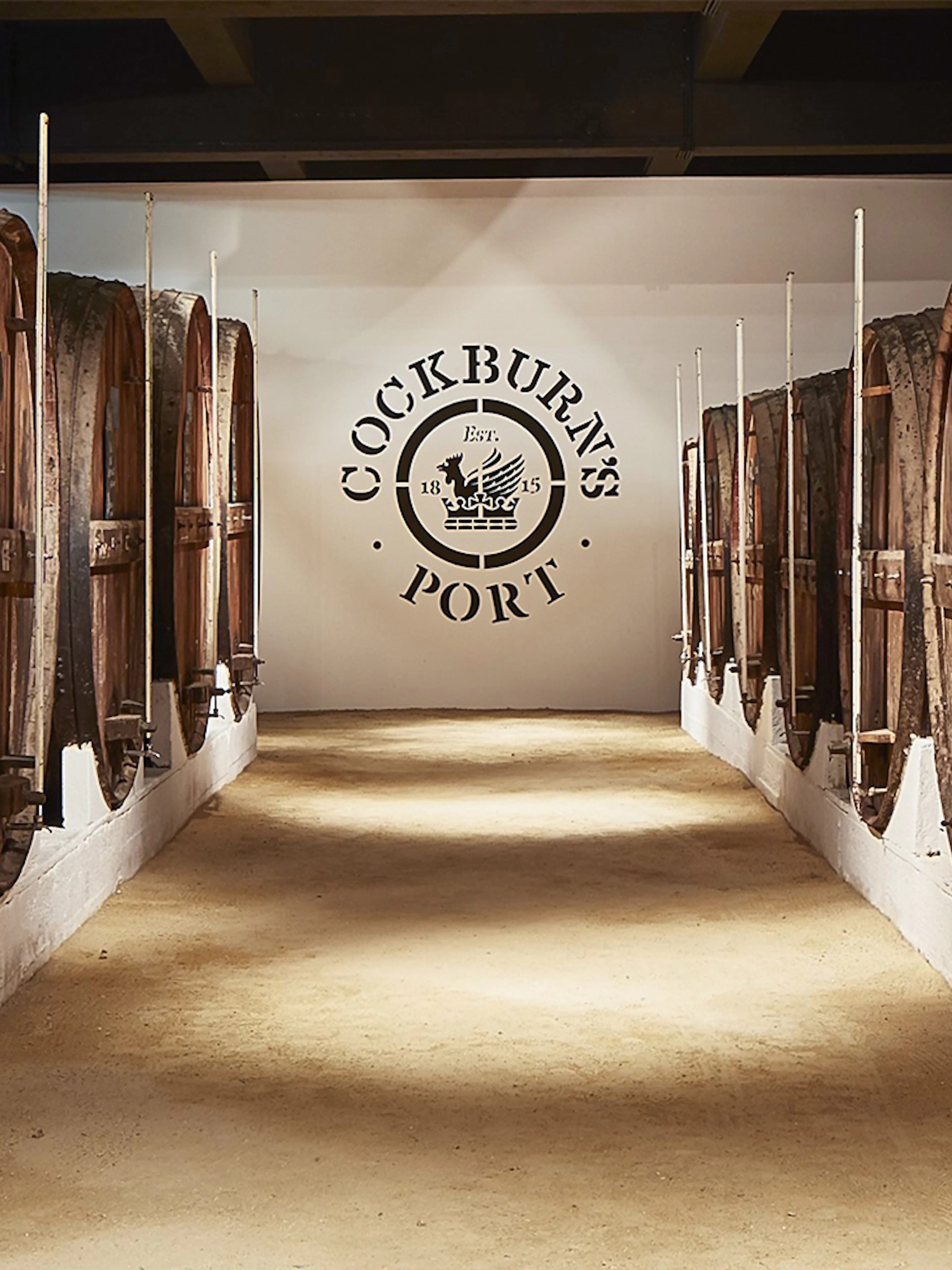 Wine barrels in a cellar at Cockburn's Port, Portugal.