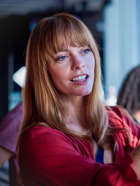 Woman photographing view at Melbourne Skydeck.