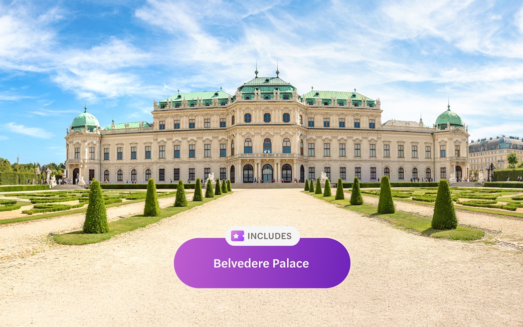 Belvedere Palace in Vienna with gardens, included in Vienna Flexi Pass.