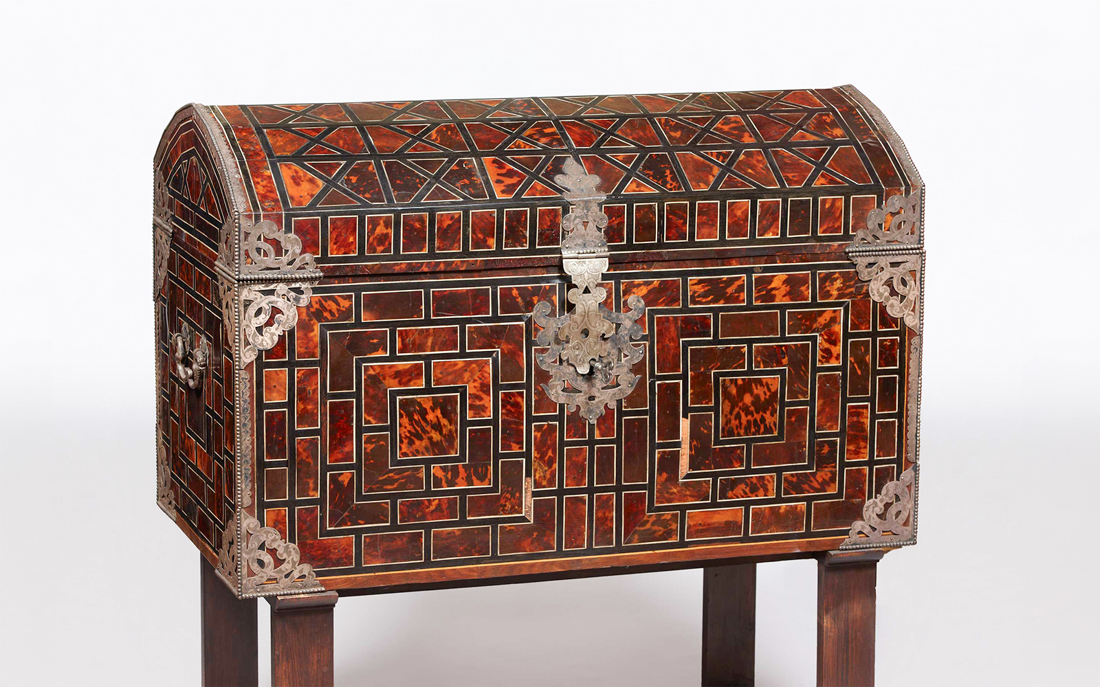 Trinket box with intricate geometric design at Liria Palace, Madrid.