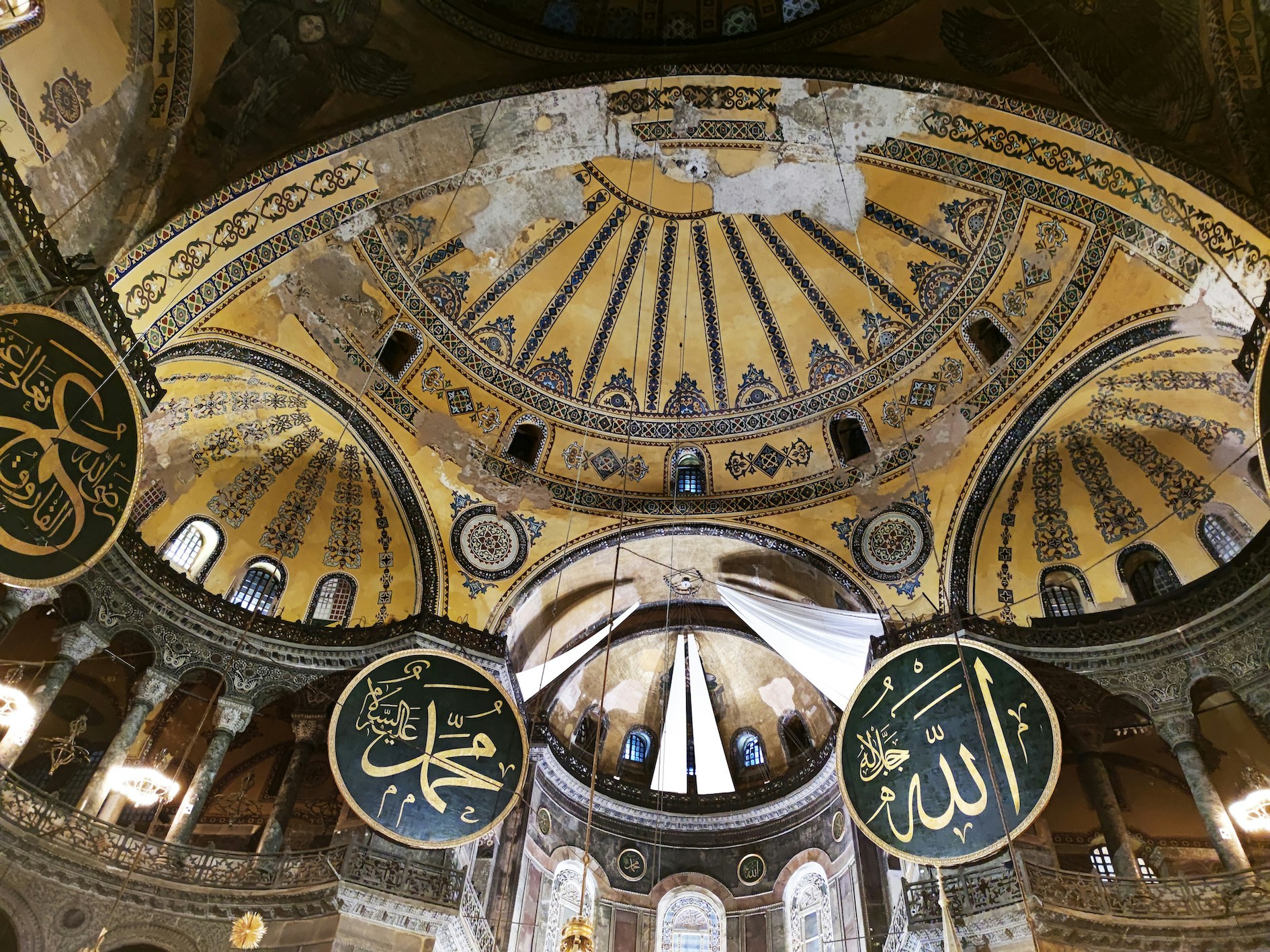 Dome painting inside Hagia Sophia