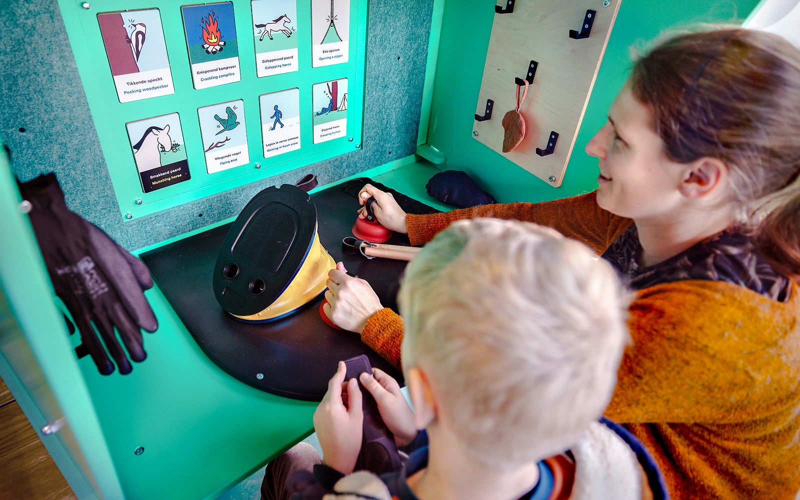 NEMO Science Museum interactive exhibits in Amsterdam.