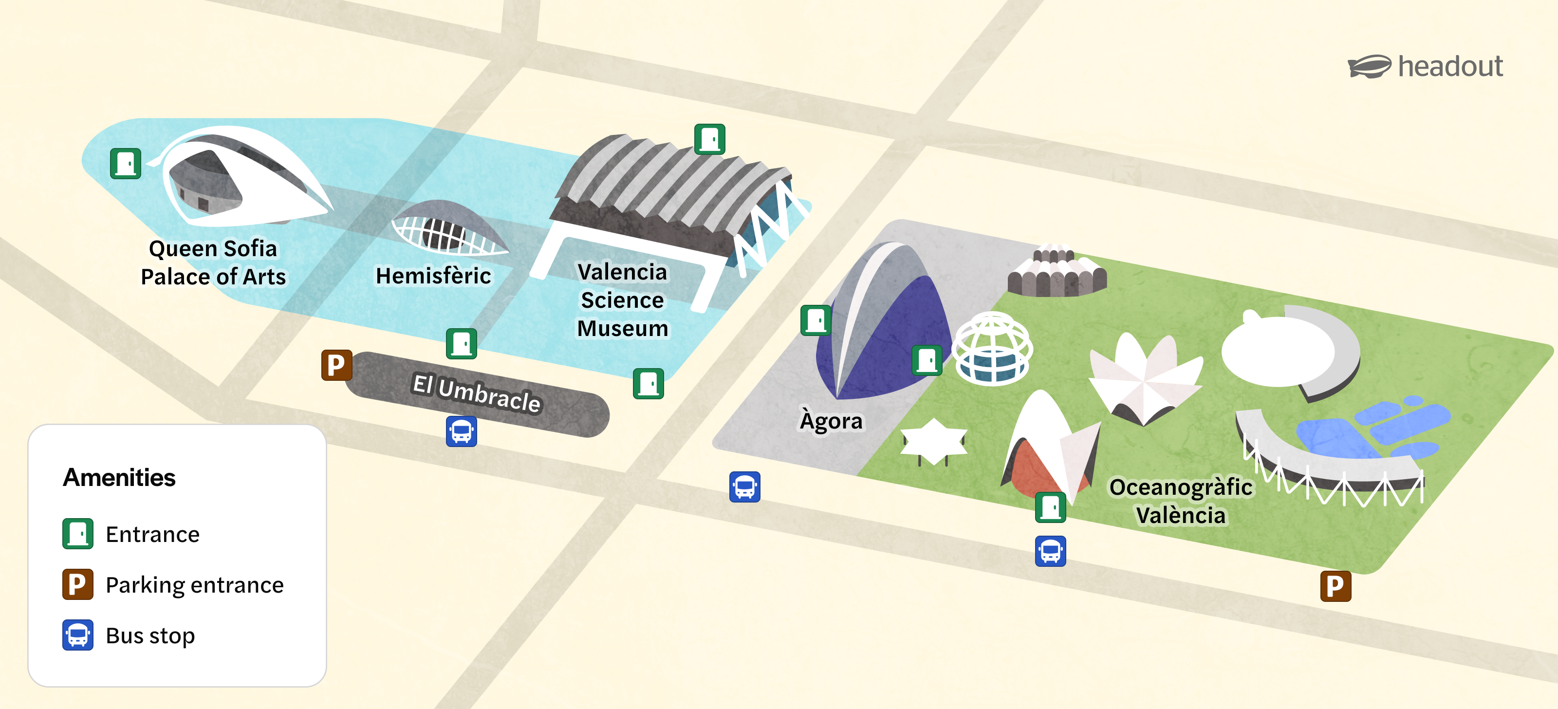 A map for City of arts & sciences