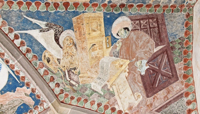 Frescoes at St Mark Basilica Rome