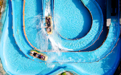 Water ride at Beto Carrero World, Florianópolis transfer tour.