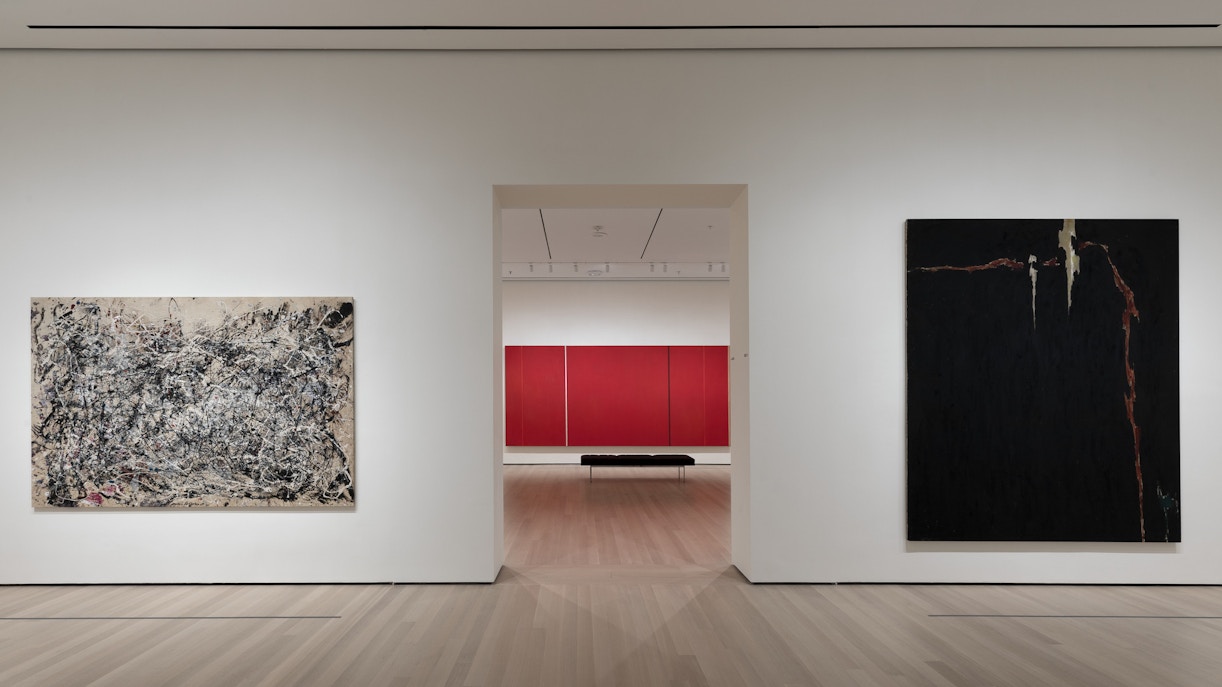 Jackson Pollock's One Number 31 along with other collections on display.