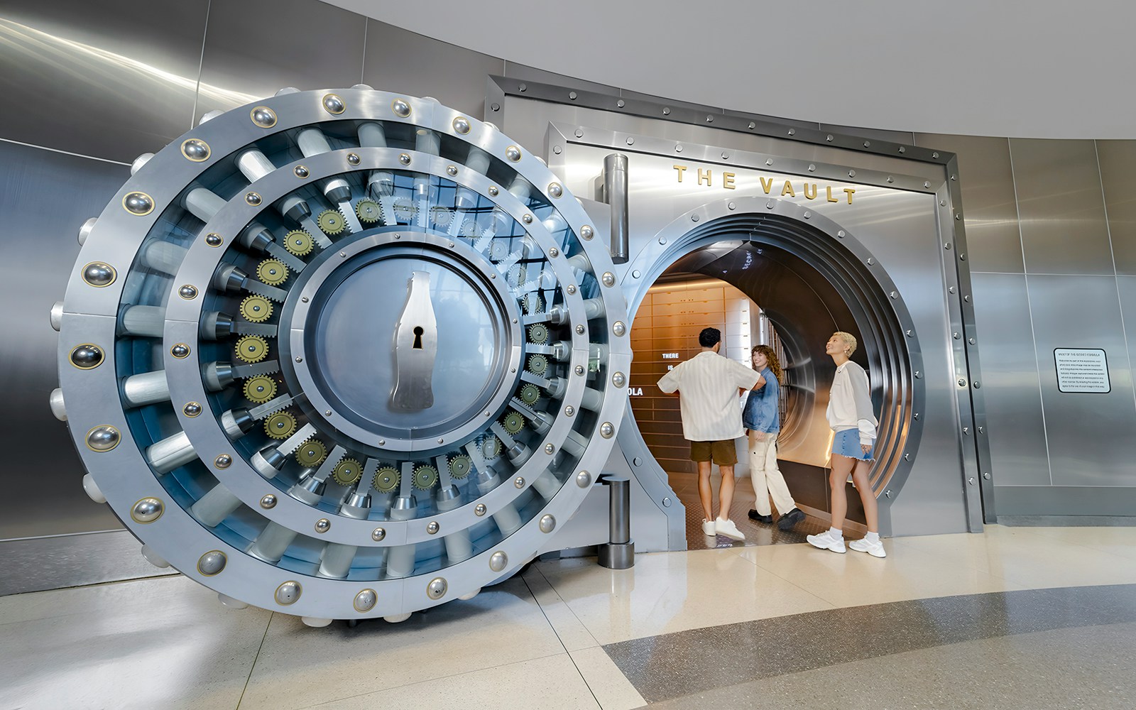 Group of friends entering the Vault at World of Coca-Cola Museum, Atlanta.